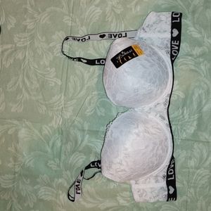 Lukasi Love-Lace Underwire Bra, 36D White